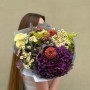 Контрастный букет с гортензией в садовом стиле «Вечерняя роскошь»
