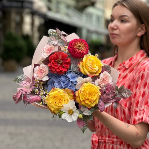 Bright Bulticolored Bouquet «Palette of Joy»