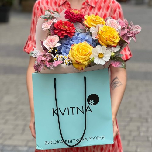 Bright Bulticolored Bouquet «Palette of Joy»