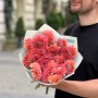 19 жоржин Linda's Baby у букеті «Апельсинові карамельки»