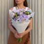Delicate Airy Bouquet with Eustoma «Tenderness of a Lilac Garden»