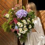 Airy Voluminous Bouquet with Hydrangea «Butterfly Waltz»