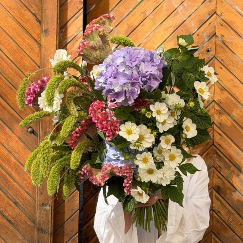 Airy Voluminous Bouquet with Hydrangea «Butterfly Waltz»