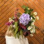 Airy Voluminous Bouquet with Hydrangea «Butterfly Waltz»