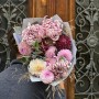 Туманний букет із хризантемами Vienna та Bigoudi «Лавандова осінь»