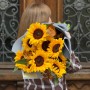 9 яскравих соняшників у букеті «Теплий вересень»
