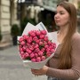 49 півонієвидних тюльпанів Columbus у букеті «Малиновий мус»