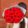 Bouquet of 11 Bright Nina Roses «Ruby Velvet»