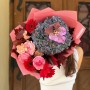 Bouquet in Rich Tones with an Exotic Vanda Orchid «Enchanted Lyubov»