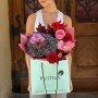 Bouquet in Rich Tones with an Exotic Vanda Orchid «Enchanted Lyubov»