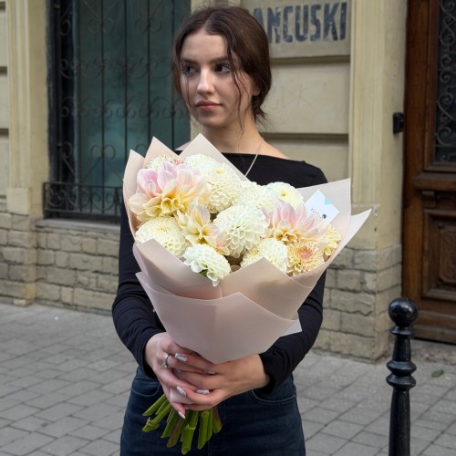 Mix of 17 Dahlias «Pearlescent Pearls»