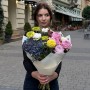 Striking Bouquet with Autumn Hydrangea «Parisian Watercolors»