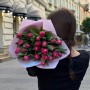 25 тюльпанів сорту Pacha у букеті «Вишневі льодяники»