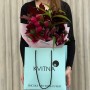 Striking Bouquet with Lily in Cherry Tones «Velvet Heart»