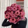 Bouquet of 19 Dark Night Silence Dahlias «Mysterious Dreams»