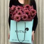 Bouquet of 19 Dark Night Silence Dahlias «Mysterious Dreams»