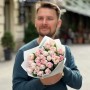 Bouquet of 25 Foxtrot Peony-style Tulips «Strawberry Ice Cream»
