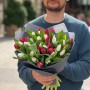 Mix of 35 Classic Tulips «Snow and Rubies»
