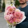 Bouquet of 15 Delicate Dahlias «Peach Lotuses»
