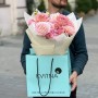Bouquet of 15 Delicate Dahlias «Peach Lotuses»