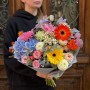 Dopamine Bouquet with Gerberas «Autumn Rainbow»