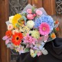 Dopamine Bouquet with Gerberas «Autumn Rainbow»