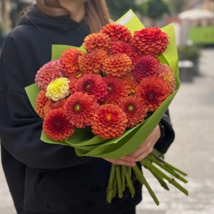 Bouquet with 23 Dahlias «Enchanting Cloud»