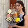Светлый букет в садовом стиле «Вольный ветерок»