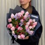 Цікавий букет із тюльпанами та клематісом «Квітковий лимонад»