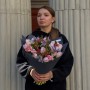 Цікавий букет із тюльпанами та клематісом «Квітковий лимонад»