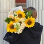 Vibrant Bouquet with Sunflowers «Garden Party»