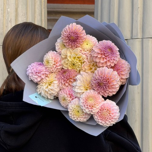 Bouquet of 17 Dahlias «Chamomile Jam»