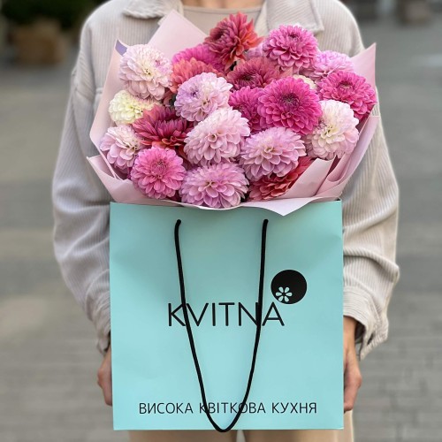 Mix of 25 Pink Dahlias «Autumn Berries»