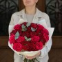 Mix of 21 Red Monster and Exotix Berry Peony-Style Roses «Ruby Confession»