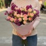 Enchanting Duo Bouquet with Chamelaucium and Spray Peony-Style Roses «Vanilla Curls»