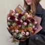 Незвичайний букет із тюльпанами Brownies «Шоколад та карамель»