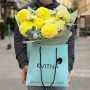 Мікс жоржин та діантусів у букеті «Лимонний десерт»