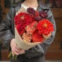 Red Bouquet with Dahlias «Floral Improvisation»