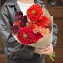 Red Bouquet with Dahlias «Floral Improvisation»
