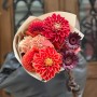Red Bouquet with Dahlias «Floral Improvisation»