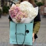 Bouquet of 5 Hydrangeas «Strawberry Ice Cream»