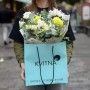 Очаровательный букет с георгинами «Цветочная мечта»
