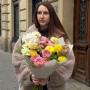 Яскравий букет із жоржинами «Сонячний мус»