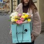 Яскравий букет із жоржинами «Сонячний мус»
