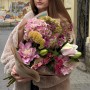 Textural Bouquet with Fragrant Lily «Waves of Joy»