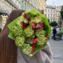 Яскравий букет з унікальною трояндою Veggie «Ботанічний арт»