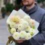 Bouquet of 15 Light Dahlias «Pure Melody»