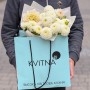 Bouquet of 15 Light Dahlias «Pure Melody»