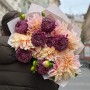 Fantastic Bouquet with Cafe au Lait Dahlias and Bigoudi Chrysanthemums «October Dream»