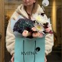 Изысканный букет с необычной осенней гортензией «Грозовое небо»